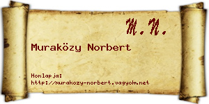Muraközy Norbert névjegykártya