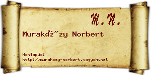Muraközy Norbert névjegykártya