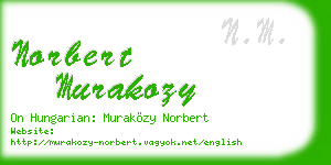 norbert murakozy business card